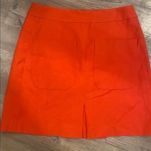 Loft red short pencil skirt